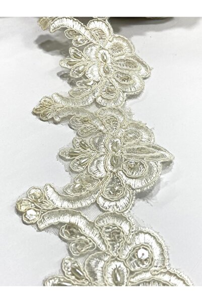 karantuhafiye Cream Guipure / Pearl Guipure / 14 Meters
