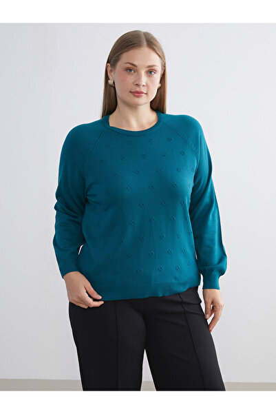 LC Waikiki Sparkling Choices from Shining Store |   Crew Neck Floral Women's Knitwear Sweater