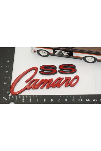 DK Tuning Ss Camaro Red Lettering Logo Emblem Compatible with Chevrolet