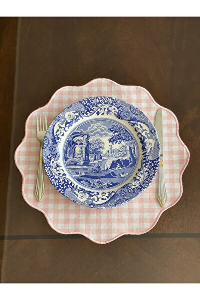 QBR Home خدمة أمريكية مخططة. وردي (قطعة واحدة)