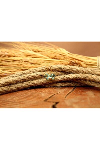 alpsilverart 925 Ayar Gümüş Aquamarin Taşlı Küpe | El Yapımı Zarif Kadın Takı