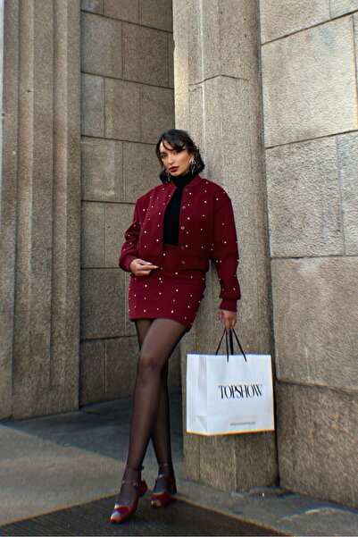 Caddebostan Moda Taş Detaylı Kolej Premium Luxury Trend Tasarım Ceket