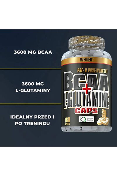 Weider BCAA + Glutamine Recovery Strength Endurance 180 Caps
