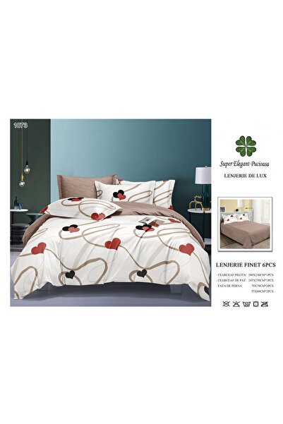 FIONNA.RO Finet Bed Linen 6 Pieces - Hearts and Bows