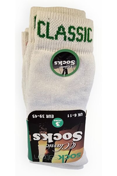 Vadodara Set 3 Pairs of Padded Utility Socks for Men SockSation Workers Site White Size 39-45 EU