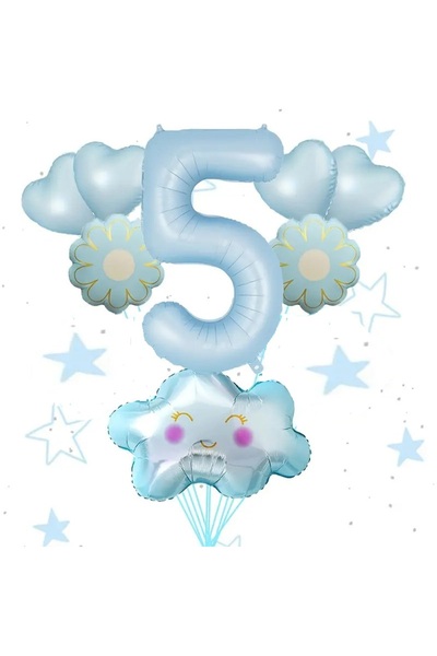 DÜVENCİ TİCARET مجموعة بالونات عيد الميلاد ذات نمط قلب ديزي باللون الأزرق الس...