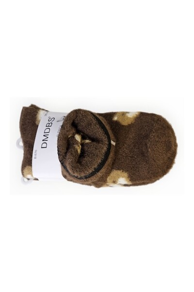 Vadodara Women's Socks, Alpaca Wool Blend, Brown, Teddy Bear Design, Size 36-41