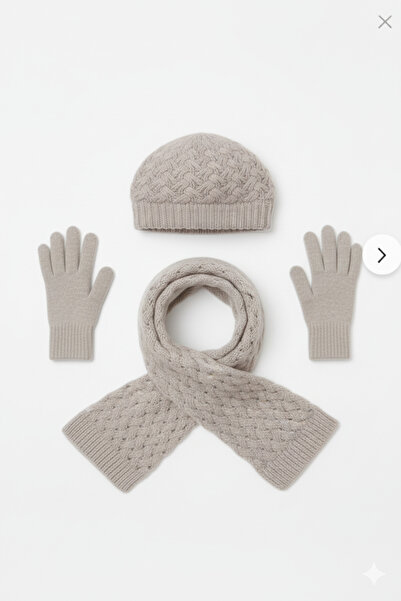 derikem Women's Winter Knitted Beanie, Scarf and Gloves Set