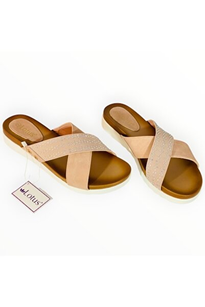 Lotus Women's Cross Slippers Pink Crystal Size 41 EU