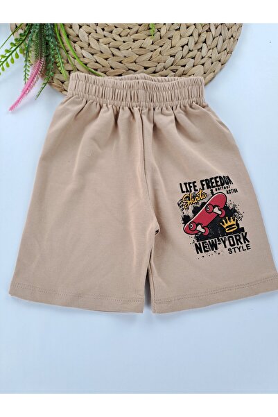 Butik Boy's New York Shorts T-Shirt Two-Piece Set Cotton Fabric