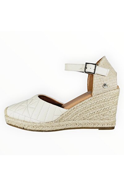 XTI Espadrille Women Wedge Sole Vegan Leather Beige Size 41 EU