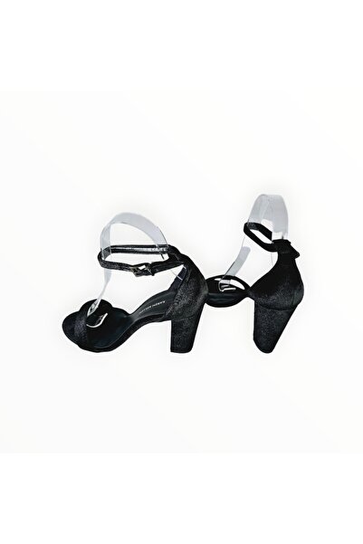 Karen Millen Women's Sandals with High Heels - Black Velvet - Size 39 EU
