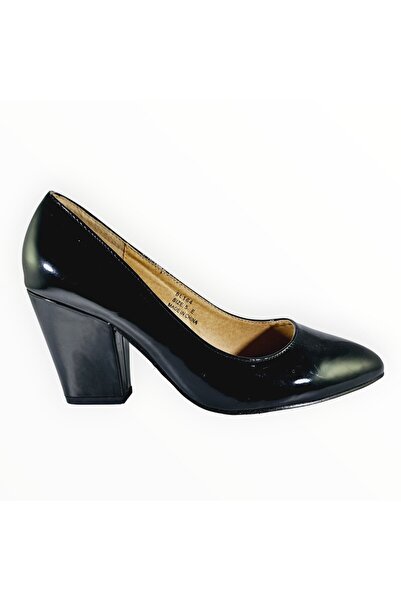 JD Williams Women's Shoes with Block Heels, Black Patent Leather, Size 38 EU