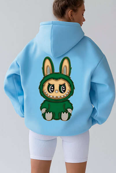 CLASSY.MODA Γυναικείο φούτερ με κουκούλα – Εκτύπωση κινουμένων σχεδίων στο πίσω μέρος, χαλαρή κουκούλα με χαλαρή εφαρμογή