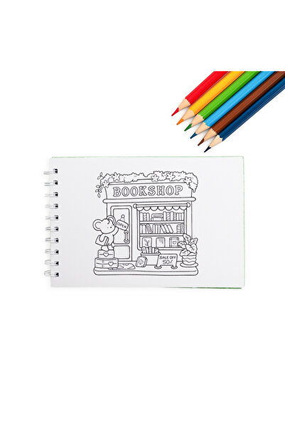 repro design 1 Piece Spiral-Bound Coloring Book with Hologram Cover – 50 Pages (Cover According to Stock)