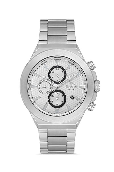 Platin Pierre ساعة يد رجالية نشطة بوظائف حزام فولاذي HDS-PL-1174GA-A1