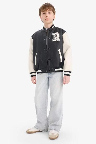 DeFacto Boy's Leather Coat C7088A8/Bk27