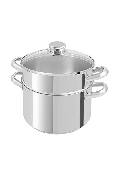 SİLAMPOS قدر بخار من الفولاذ المقاوم للصدأ 24 سم