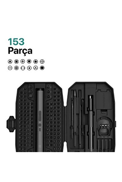 Xenon Smart 153 Parça Otomatik Hassas Tornavida Seti Çelik Şarjlı Saat, Gözlük Ve Bilgisayar Tamir Kiti X6833