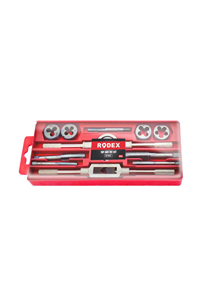 Rodex Set Filiere Si Tarozi, Rodex, 12Pcs, Otel Cr-V, Cds12, 20