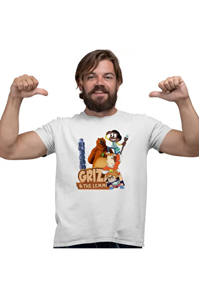 OEM Tricou Barbati Craig Dumbrava Grizzy Lemingii Grizi