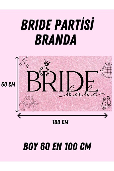 Bkmc Bride Themed Bachelorette Banner Backdrop 60X100 Vinyl Tarpaulin Banner Bachelorette Party Decor