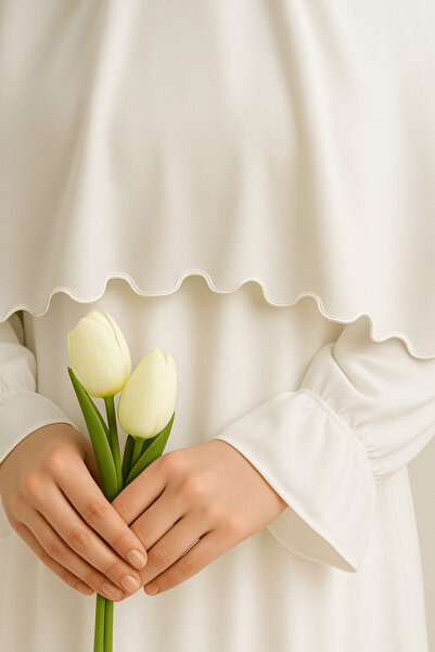 mim eşarp Şal Enba Premium Jersey Sandy - 75x190 cm