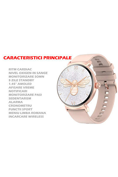 LikeSmart Ceas SmartWatch ISP New Watch, 1.45" AMOLED Display, Meniu Limba Romana, Apel Bluetooth, O
