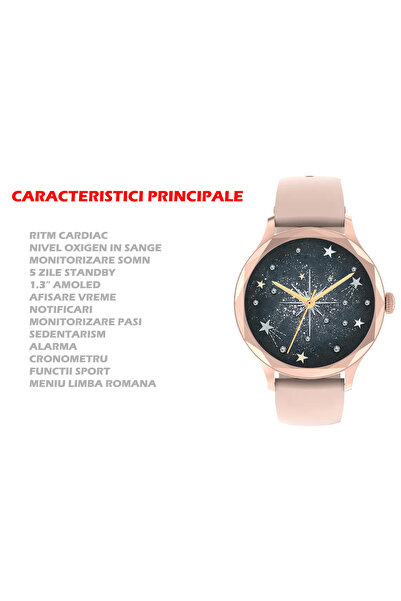 LikeSmart Ceas SmartWatch ISP Diamond Watch, 1.3" AMOLED Display, Meniu Limba Romana, Apel Bluetooth