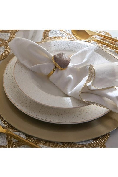 Generic مجموعة حلقات مناديل سيرا المكونة من 4 قطع - 5 سم