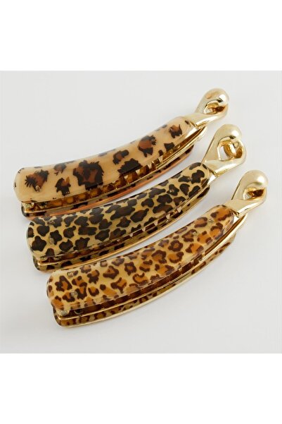 Yıldızınızzz accessory مشبك موز منقوش بنقشة الفهد قطعة واحدة