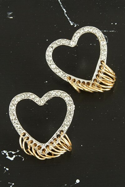 Marsilyan Ring Heart New Season Stone Earrings
