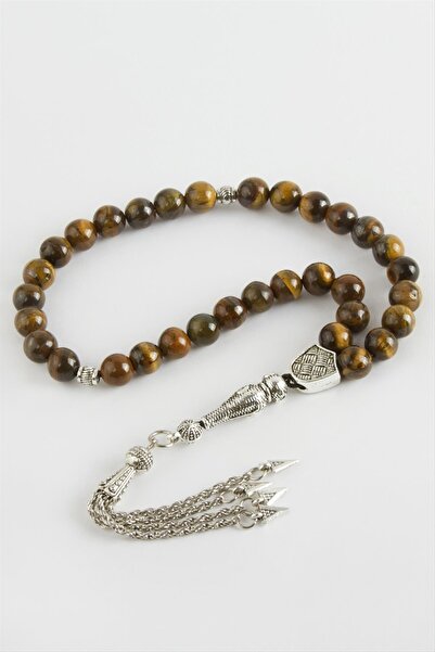 Marsilyan Turtle Eye Natural Stone Rosary 8 mm