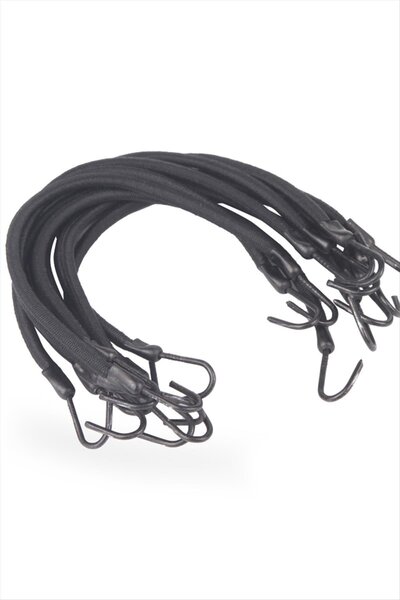 Yıldızınızzz accessory Cataramă elastică cu cârlig negru 10 bucăți