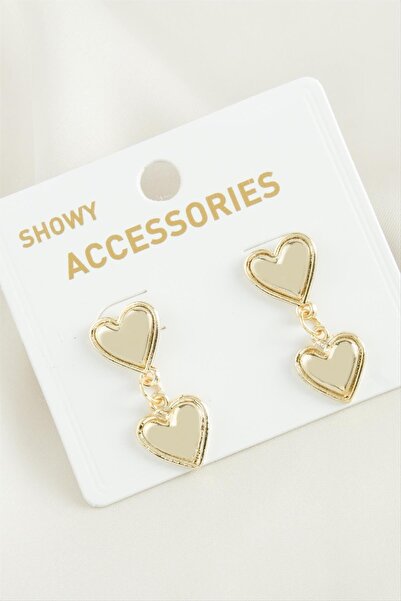 Marsilyan Heart Trend Metal Earrings