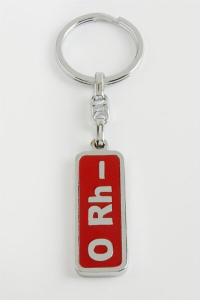 Marsilyan 0 Rh Negative Blood Type Metal Keychain