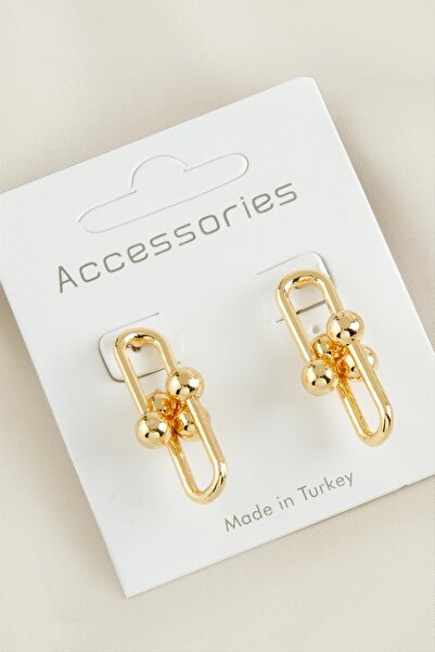 Marsilyan Tfny New Season Metal Earrings