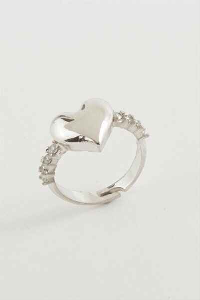 feryal خاتم معدني بحجر القلب