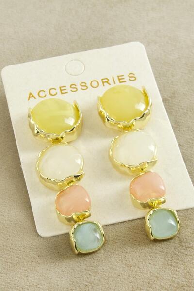 Ronanna Round Stone Zr Model Earrings