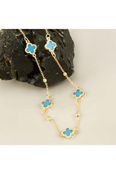 AXXION Flower Enamel New Season Chain Necklace 45 cm