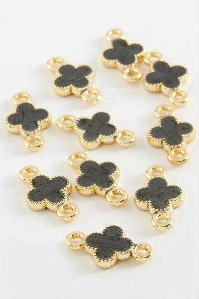 OSENSE سوار وقلادة مطلية بالمينا بمقبض مزدوج على شكل زهرة، قطعة واحدة