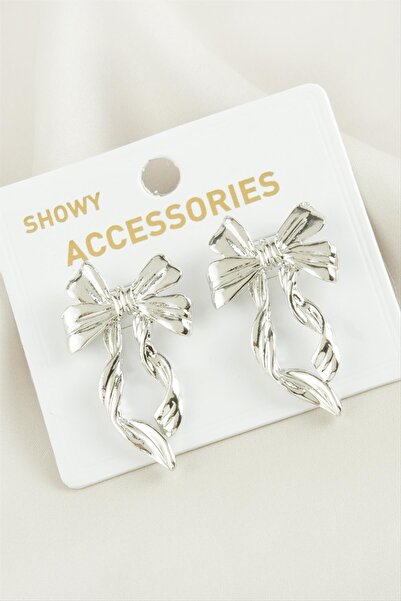 ZERO LAND أقراط معدنية من HN-SHOP Fiyong Trend - لون فضي