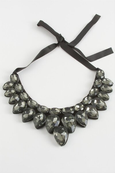 feryal إسقاط قلادة الياقة حجر الراين