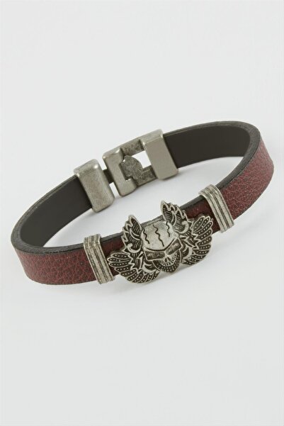 ZERO LAND سوار جلدي من SPTRNS Mifer (94257)-لون أحمر داكن