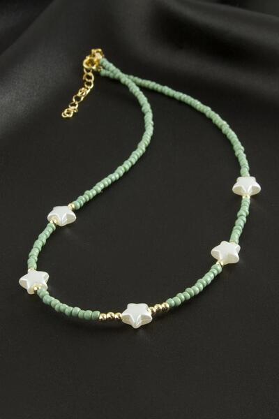 glovia bijuteri Star Pearl Sand Bead Necklace