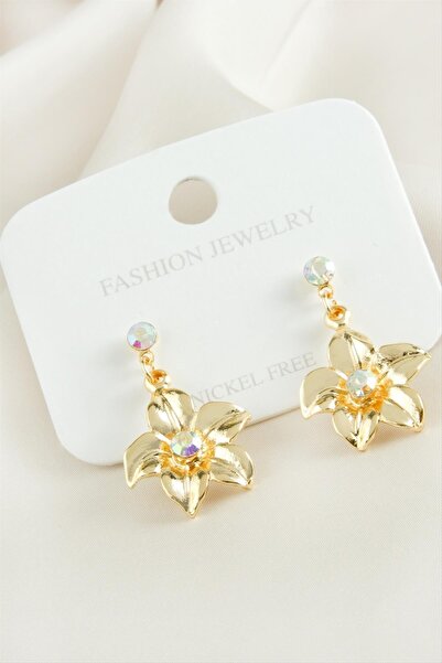 Marsilyan Daisy Stone Clip Earrings
