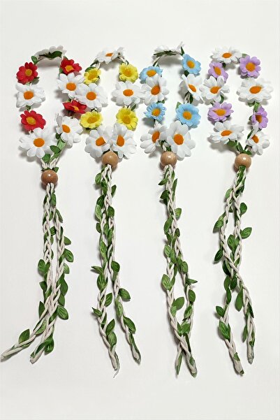 Auren Shop Coroana cu frunze împletite de margarete