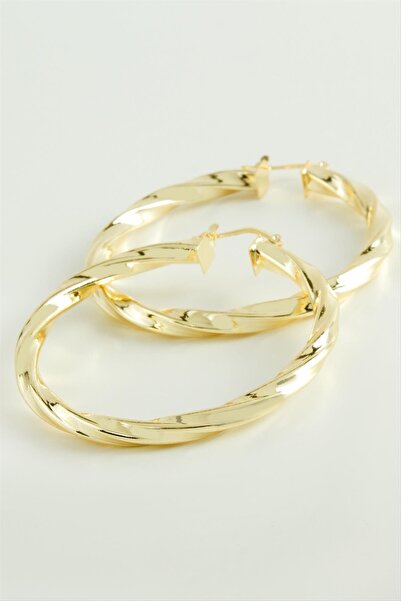 Marsilyan Twisted Hoop Earrings 6 cm