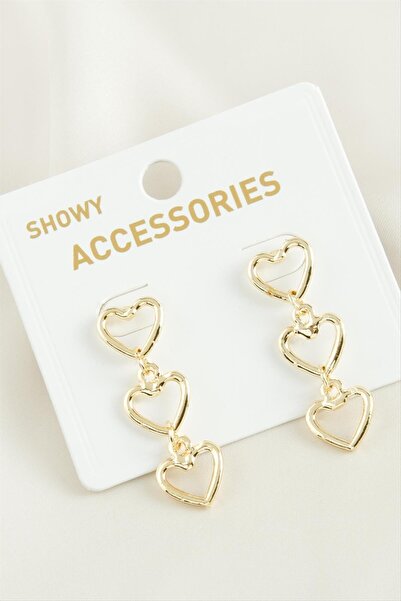 Ronanna حلق معدني على شكل قلب