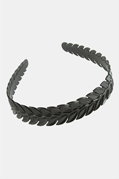 Ayena Moda Κορώνα σε σχήμα φύλλου σε μαύρο χρώμα